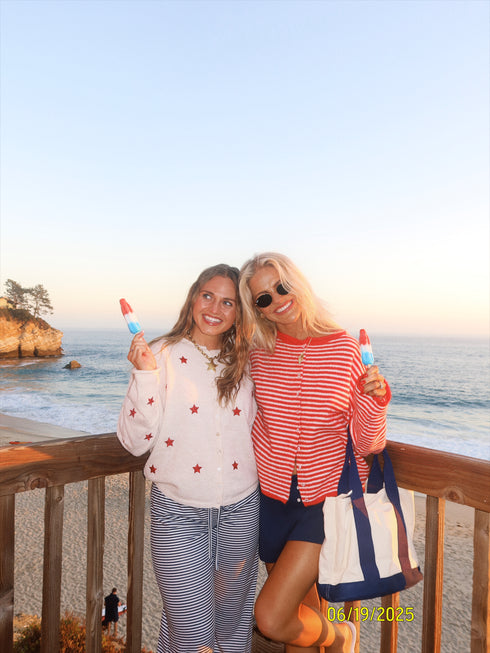 Coco Cutie Cardigan // Red Stripe *RESTOCKED*